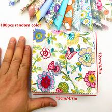 Set Kain Patchwork Motif Bunga & Botani Aneka Warna, 100 Warna Acak, Kain Cetak DIY Cerah, Hanya Dapat Dicuci dengan Tangan, Cocok untuk Menjahit, Patchwork, dan Hadiah Liburan Buatan Tangan DIY - pola acak - View 5