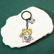 1pc Cartoon Anime Beautiful Girl Warrior Keychain, Bag Pendant