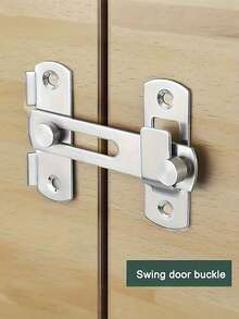 5 件重型不锈钢门锁 - 工业级，耐用旋转门扣，带钥匙控制，适用于家庭和浴室安全，浴室门把手