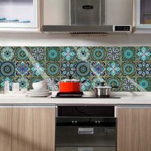 10 Pieces / 20 Pieces Of Colourful Mandala Pattern PVC Self-Adhesive Wallpaper, With A Strong Adhesive Backing, Without Professional Tools, Tear Off The Protective Film Can Be Easily Pasted, Waterproof And Oilproof Performance Is Excellent, Wall Paper Wall Stickers Room Decor Wall Decor Wall Sticker - Multicolor - View 14