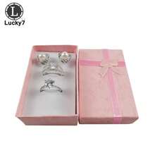 Colores surtidos 12 unids/lote juegos de joyas caja de presentación para collar pendientes anillo 5*8*2,5 cm caja de sombra de embalaje organizador de joyas - Morado - Ver 2