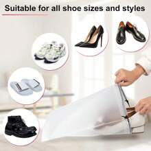 10 peças de bolsas organizadoras de sapatos de viagem, grandes, transparentes, com cordão, à prova d'água e poeira, portáteis, unissex, caixas organizadoras de sapatos e acessórios
