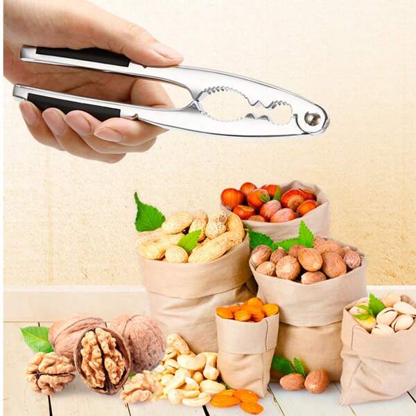 1pc Fruit & Nut Opener Tool, Walnut Cracker, Hawaiian Nut Nutcracker, Hazelnut Clip, Solid Aluminum Alloy/Zinc Alloy Pliers, Kitchen Supplies, Dining & Picnic Accessories