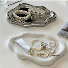 .1pc Elegant Cloud-Shaped Ceramic Tray - Single Layer Luxury Jewelry And Perfume Display Stand, Chic Jewelry Tray For Home, Living Room, Office Key Storage - Ideal Gift For Christmas, Thanksgiving, New Year, Valentine's Day, Perfect For Stylish Organization And Dr, Enhance Your Space With Aesthetic Touch, Great For Holiday Gifting And Seasonal Celebrations, Elevate Your Home Dr With This Unique Piece, Perfect For Fashion-Forward Individuals, Must-Have Accessory For Every Stylish Home. - Nhiều màu - Xem 6