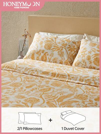 2/3 pezzi set copripiumino stampato, supersoft e elegante senza tempo per tutte le stagioni, alla moda e decorativo copriletto per camera da letto o dormitorio, senza piumino incluso