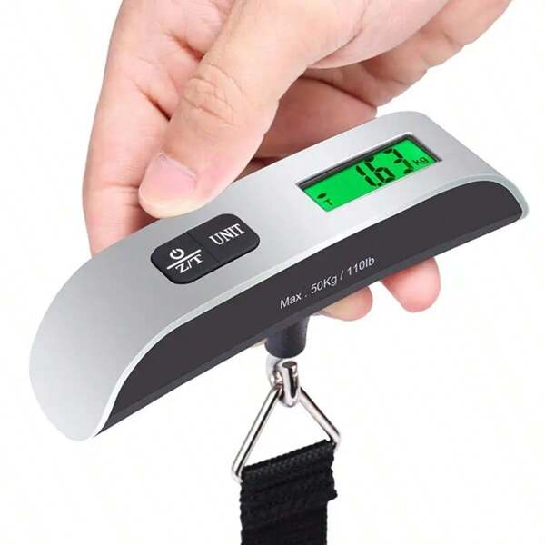 1pc Portable Hanging Digital Luggage Scale 110lb/50kg LCD Display Mini Electronic Fishing Luggage Scale Suitcase Scales Weight Scale Suitcase Handheld Scale Baggage Digital  Scale  Perfect For Travel Home(Not Equipped With A Battery)