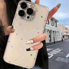 Funda de teléfono transparente de alta calidad, a la moda, simple, personalizada y creativa con estrellas pequeñas de color de  dopamine, diseño a prueba de golpes y anticaídas, resistente a las manchas y duradera, adecuada para  17/17 Pro/17 Pro Max/17 Air/ 16/16 Pro/16 Pro Max/16 Plus/ 15/15 Pro Max/15 Pro/15 Plus/ 14/14 Pro/14 Plus/14 Pro Max/ 13/13 Pro/13 Pro Max/12/12 Pro/12 Pro Max/11/11 Pro/11 Pro Max/XR/X/XS/XS Max. Es el regalo de cumpleaños perfecto para novias, novios, esposos, esposas, amigos o para uno mismo, novedoso y a la moda, adecuado tanto para hombres como para mujeres, con una carcasa suave de TPU espacial. - Transparente 2184 - Ver 5