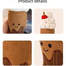 Chocolate Ice Cream Plush Doll Stuffed Doll Pillow Cake, Funny Cold Drink, Milk Tea, Ice Cream Cone, Gift For Girls, Summer - Brown - View 12