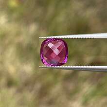 100% Purplish Red Sapphire Loose Cushion Cut Gemstone For Charms Advanced Jewelry Making Materials DIY - Purple - View 6