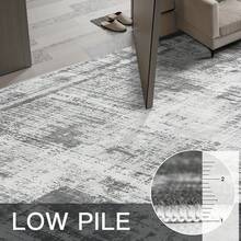 Sour Lemon Living Room Carpet 200x300, Washable Bedroom Carpet, Short Pile Abstract Carpet, Very Soft And Thin Summer Living Room Carpet, Non-Slip Carpets For Living Room Bedroom Home Decoration - 淺灰色 - 查看 4