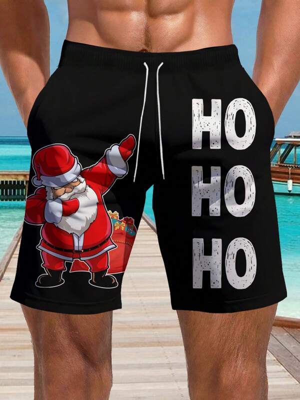 Pantalones cortos de playa con cordón de hombre, estilo hawaiano con estampado 3D, de secado rápido y casual, perfectos para actividades al aire libre en verano