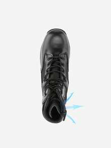 Men's Military Tactical Work Boots Hiking Motorcycle Combat Bootie - Black - View 4