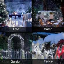 Garden Decoration Lights LED Outdoor Camping Atmosphere Light 105ft 300LED Solar Outdoor Waterproof Light Light Suitable For Outdoor Camping Canopy Tent Decoration Garden Courtyard Party Decoration Light - White Light - View 7