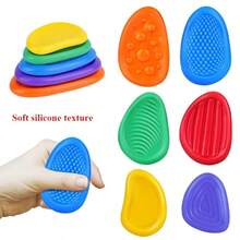 1/2/3/5pcs,Vibrant Sensory Stones | Colorful & Textured Design | Ideal For Party Favors, Classroom Prizes, & Stress - Relief | Promote Sensory Stimulation, Calming Fidget | Sensory Fidget Stones | One - Size - Fits - All - 隨機色 random color - 查看 2