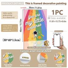 1pc Baby Room Decor Nursery Wall Art. Children's Room Wall Decal Art Poster . My Little Universe. Space Travel . Children's Posters, Vintage Cute Inspirational Posters, Children's Gifts . Girls Kids Room Decor, Girls Room Decor, Boho Kids Room Decor - Multicolor - View 15