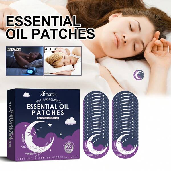 Essential Oil Patches For Nighttime Sleep And Relaxation - Lavender, Rosemary, Peppermint Essential Oils - Hypoallergenic, Suitable For All Ages - Travel-Friendly, Portable, Great For Birthday And New Year Gifts, Relax With Essential Oils | Night Sky Theme | Low Allergy Skin Care