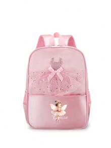 Custom Dance Bag, Can Be Printed With Personalized Name Or Holiday Greetings. Customize Your Own Backpack. Fashionable Casual Multifunctional Backpack, Cute Lace Ballet Bag. This Lightweight Coin Purse Is Perfect For Teenagers To Use In Daily Life,Chic Autumn,Kids,Customized Kids Bag - Multicolor - View 27