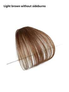 夹式刘海，夹式空气刘海合成假发，一体式刘海，假刘海，深棕色发饰，女士夹式刘海，黑色直发空气刘海带鬓角假发，美发造型套装，美发造型工具套装，学习用品 - 彩色 - 查看 8