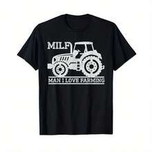 Good Quality MILF Man I Love Farming Funny Retro Vintage Farmer T-Shirt - Black - View 1