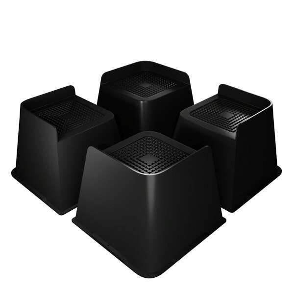 TRMLBE 4 Stück Möbelerhöhung L-Typ Tischerhöhung Betterhöhung Tischbein Verlängerung Betterhöher Möbelerhöher Tischerhöher für Möbel Tisch Stuhl Sofa Schwarz