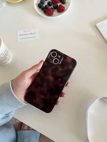 Aesthetic Tortoise Shell Phone Case For IPhone 14 6.1in,Retro Cool Girl Leopard Print Brown Amber  Full Camera Protective Cover For IPhone 14 6.1"2025.1navidad20251027 - iPhone 12 Pro - 查看 6