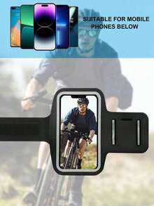 2pcs Multifunctional Key Holder Water-Resistant Arm Band Pouch, Outdoor Running Hiking Cycling Sports Touchscreen Arm Sleeve - Multicolor - View 3