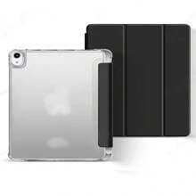 1 Stück klappbarer, multiwinkliger Ständer, kratzfest, bruchsicher, intelligenter Schlaf-Stylus-Halter, transparente TPU Weichkante Schutzhülle kompatibel mit iPad