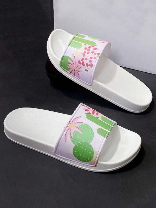 Men's & Women's Slippers Indoor Anti Slip Flat Bottom Comfortable Exquisite Slides Thick Soled Garden Shoes Waterproof Bathroom Beach Pool Vacation Camping Casual Outdoor Shoes Couple Sandals For All Seasons