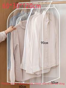 Funda protectora contra el polvo para ropa, bolsa colgante antipolvo, bolsa de almacenamiento de abrigos completamente cerrada, bolsa colgante transparente larga para almacenamiento en armario, funda cerrada en la parte inferior para perchero, protector de ropa para armario para abrigos, trajes, vestidos, almacenamiento en dormitorio y armario del hogar, organización y almacenamiento del hogar