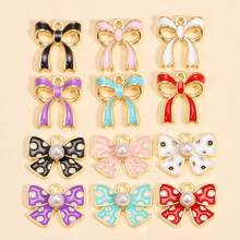 6 piezas de encantos de mariposa de esmalte de aleación lindos, accesorios para hacer joyería para mujeres DIY para aretes, pulseras y collares