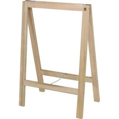 Cavalete de Madeira Natural 50x70cm Ecobel Dobrável Base Tampo de Mesa Suporta Até 120kg Bel