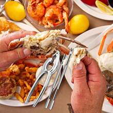 5pcs Seafood Tool Set With Lobster Sheller Stainless Steel Crab Crackers Crab Leg Fork Seafood Scissors And Storage Bag, Crab Leg Pick Utensils Set Crab Eating Tools - Multicolor - View 11