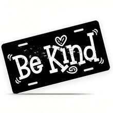 License Plate,Fashion Design Decorative Front,Personalized Stainless Steel License Plate Cover For Men Women,12" X 6"