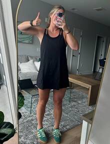 Women's Summer Sleeveless Mini Dress With Built-In Shorts - 黑色 - 查看 11