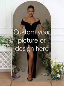 Personalized Spandex Arch Cover - Custom Arch Backdrop Cover Fit Round Top Backdrop Frame Stand, Arch Backdrop Cover For Birthday, Theme Party, Wedding,Multiple Size Options ,Forever Love - Multicolor - View 8