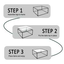 Glass Coffee Table Modern Center Table,Minimalist Coffee Table Sofa Side Tea Table For Living Room,Tempered Glass-Top With Sturdy Metal Frame, Easy Assembly,26.4 X 26.4 X 15.7 Inches, Gold - Black - View 8