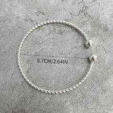 5件/10件复古波西米亚风手镯，10毫米银珠手链，波西米亚风叠戴手链，手工银质手镯，女士日常派对首饰礼品 - silvery2 - 查看 6