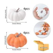 1 Stück / 8 Stück / 16 Stück Halloween DIY Simulation Kürbis Schaumstoff Fake Kürbis Dekoration, Herbst Kürbis Set Thanksgiving Kürbis Dekoration Herbst Künstlicher Kürbis Realistischer Schaumstoff Kürbis