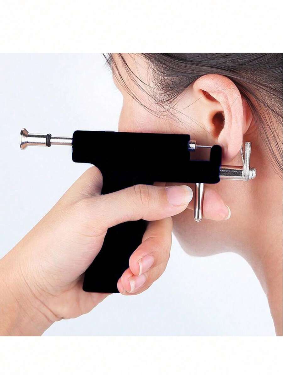 Kit reutilizable de herramientas de perforación, juego profesional de pistola de perforación para uso comercial o en el hogar - Negro - Ver 1