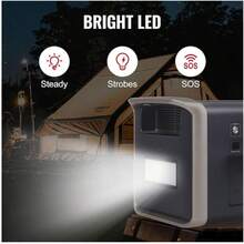 UAPOW 2400W Portable Power Station - Solar Generator 2048Wh Lithium Iron Phosphate Battery 2-Hour Fast Charging Suitable For Emergency Power, Outdoor Camping, RVs, And Home Backup Power