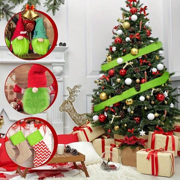 1 rotolo di nastro in finta pelliccia morbida e soffice, utilizzabile per decorare l albero di Natale, artigianato, decorazioni per la casa, decorazioni stagionali, feste, cosplay, decorazioni per matrimoni, accessori per abbigliamento