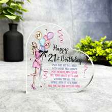 1件定制爱心花系列亚克力挂饰 - 可定制文字、姓名和专属花卉图案，寓意“爱在此滋生”。适合母亲节、生日或家居装饰，作为家人送给母亲的一份真挚礼物，传递爱与感激。 - 淺藍色 - 查看 3