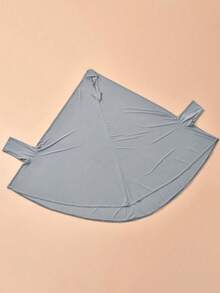 قطعة واحدة ثوب عباءة طويلة الأكمام للنساء باللون الواحد، صلاة ذو قلنسوة، خمار فضفاض كاجوال، مناسب للاستخدام اليومي