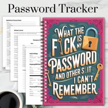 Cuaderno espiral con contraseña interesante, libro de almacenamiento de contraseñas: nunca talla grande volverás a perder tus contraseñas, diario de recuperación de contraseñas, para inicios de sesión en Internet y computadora, registro de sitios web, nombre de usuario, contraseña, almacenamiento de contraseñas en el hogar u oficina, artículos de oficina