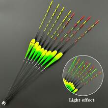 1套夜钓浮标夜光钓鱼救生艇，鱼竿报警灯救生艇夜光棒夜钓钩咬钩指示器，IPX7防水