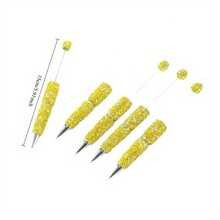 5pcs DIY Bead Pen New Full Diamond Bead Pen Creative Pen Bead Pen - 棕色 - 查看 2