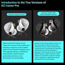 KZ Castor Pro Newest Original Harman Tuned HiFi Monitoring Earphones Adjustable Frequency Music Earbuds In-Ear Passive Noise-Proof Earphones With Microphone - Castor Pro Silver - View 2