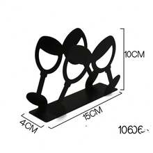 1PC Metal Napkin Holder - An Elegant Vertical Desktop Tissue Holder With A Complex Black Design, Perfect For Home, Hotel Or Cafe Decoration - Black - View 5