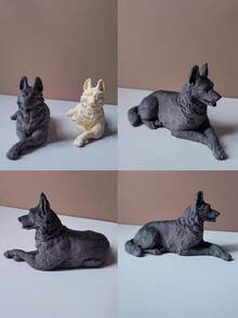 1pc/2pcs German Shepherd Silicone Candle Mold, Suitable For Scented Candles, Soap, Resin Crafts, Valentine's Day Home Decor, Handmade Gifts - White - View 5