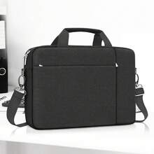 GH Laptop Bag Women Men Compatible With HP Envy Pavilion Omen/ Gram/MSI/ Inspiron XPS/ /, Shoulder Strap Carrying Briefcase Messenger Computer Bag Case, Grey - Black - View 6